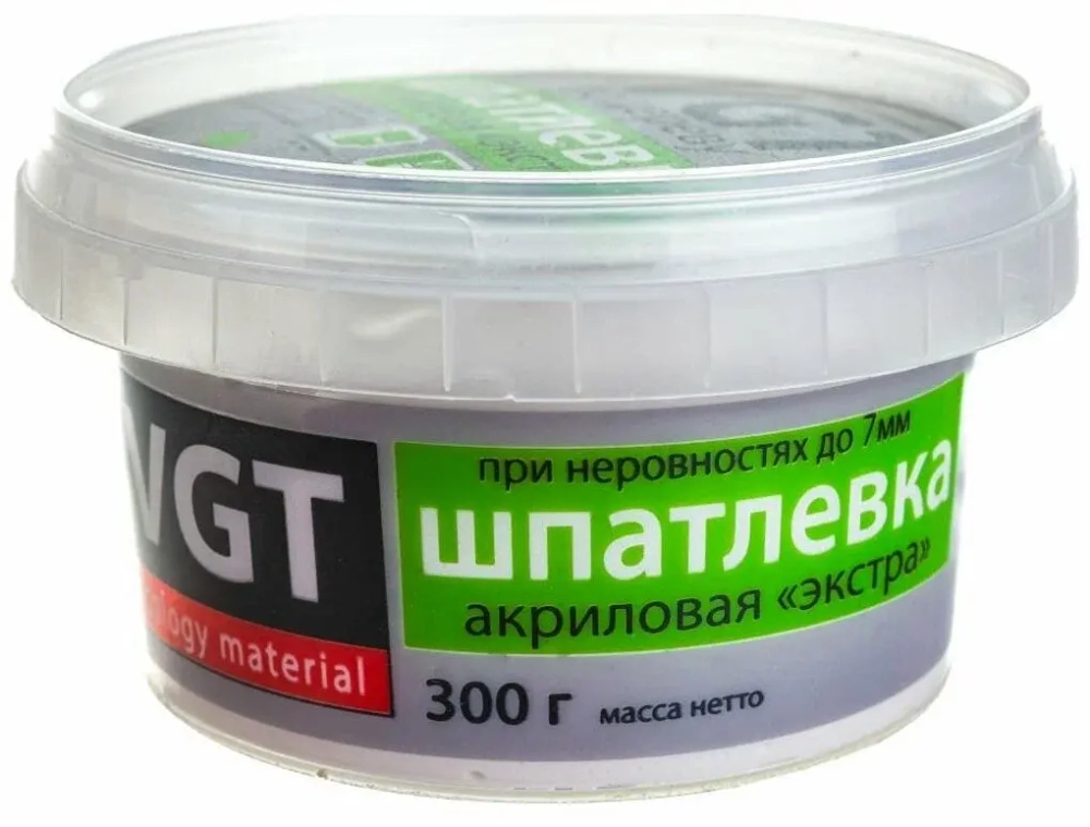 Шпатлёвка акриловая по дереву тонированная водостойкая 300 гр VGT Экстра