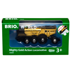 Brio - World Локомотив в металлическом золоте на батарейках 33630