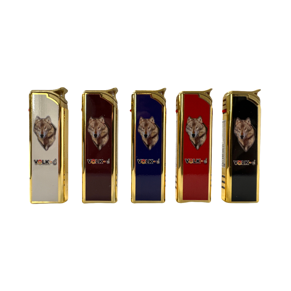 Зажигалки Турбо VOLK  (v-024)-1 метал джет пламя (25шт*40бл)