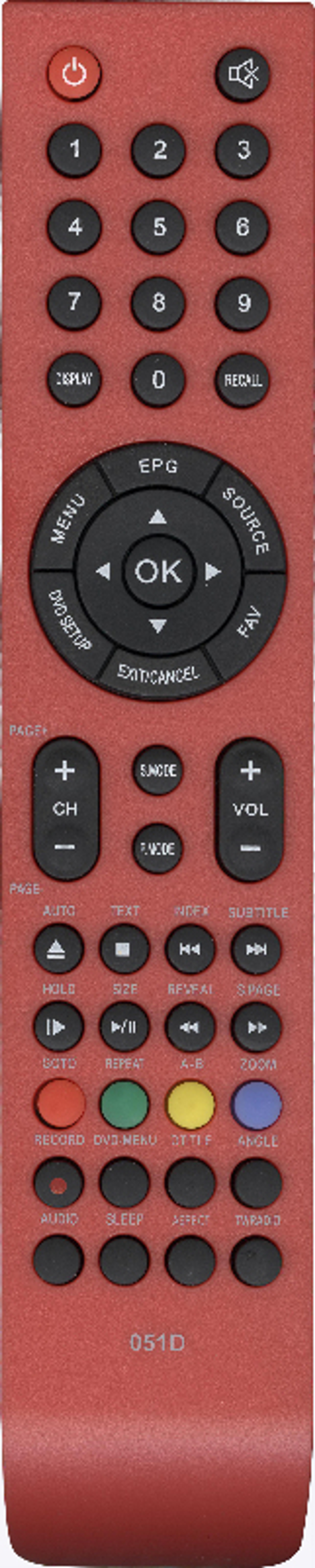 Пульт для Shivaki 051D RED