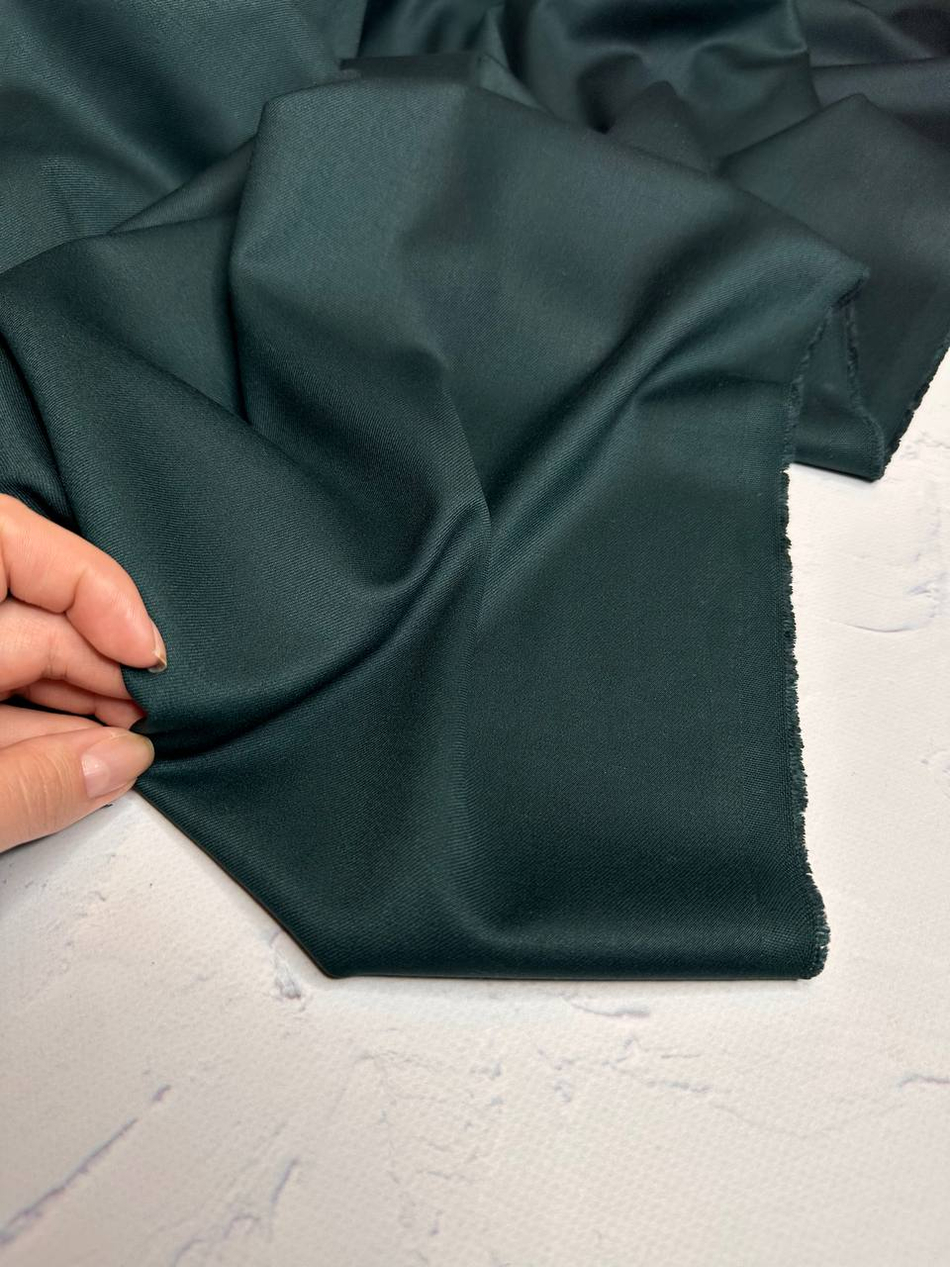 Костюмно-плательная смесовая однотонная поливискоза (64%полиэстер/33%вискоза/3%эластан, Сосна, 148, 285 гр/м2)