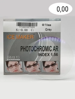 Линза для очков стигматич. 1шт  ICE MAKER 0.00  d 70 ind 1.5