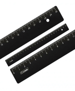 Линейка черная 30см (Стамм )