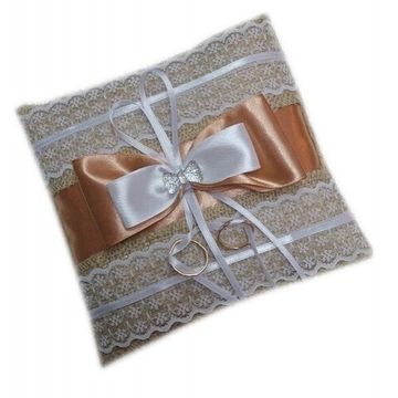 Подушечка для колец квадратная айвори 15х15см №1543.120