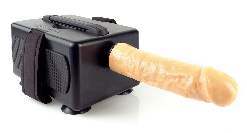 Секс-машина для вагинально-анальной стимуляции (Цвет: черный)