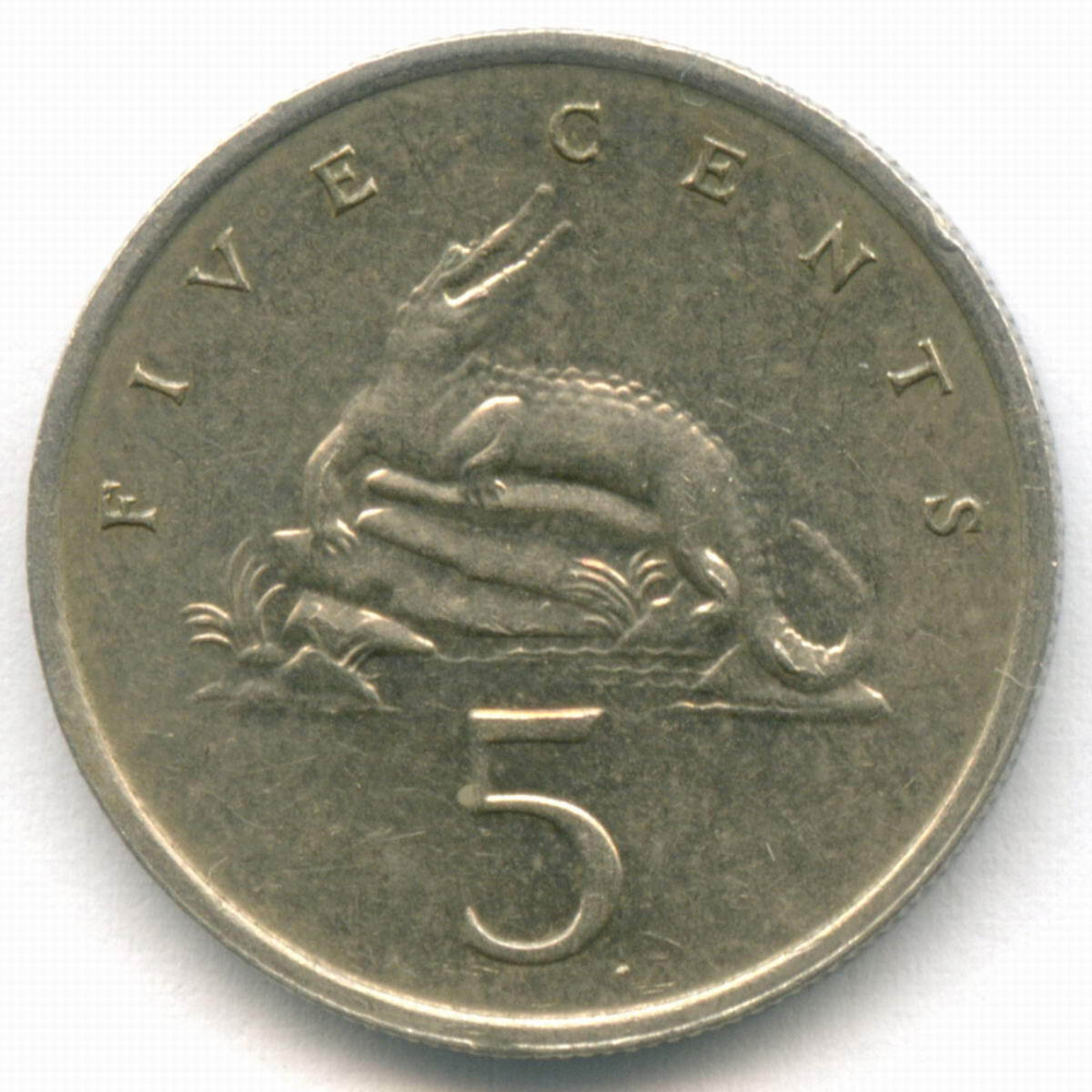 5 центов 1989 год. Ямайка. Кайман. Медно-никель, диаметр 19.4 мм. XF