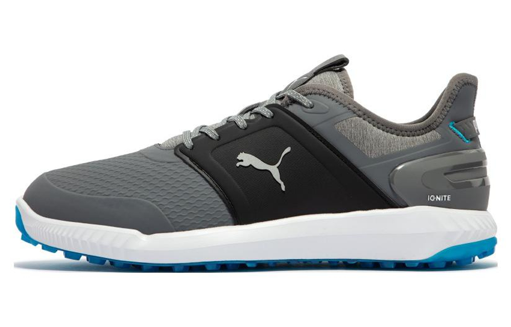 PUMA IGNITE Elevate Wide Low top Golf Shoes Men"s Black Gray Blue