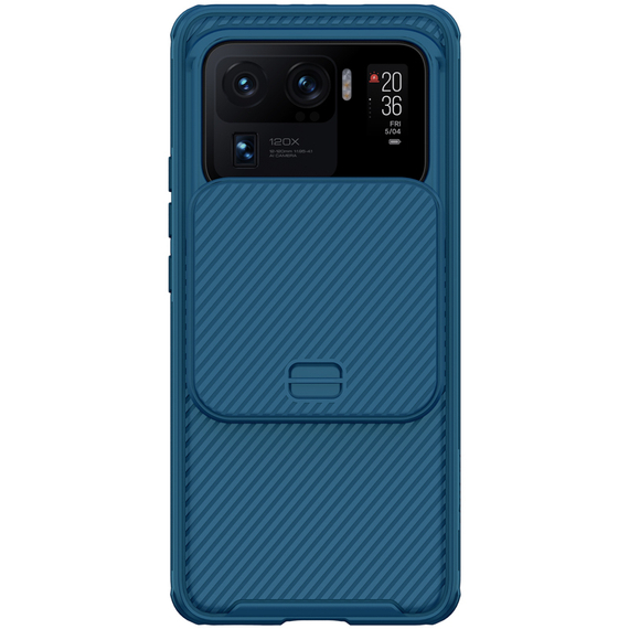 Чехол синего цвета с защитной шторкой задней камеры от Nillkin для Xiaomi Mi 11 Ultra с 2021 года, серия CamShield Pro Case