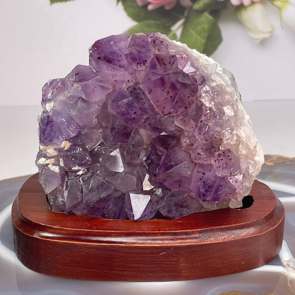 41634 Аметист друза кристалл на подставке 105*110мм