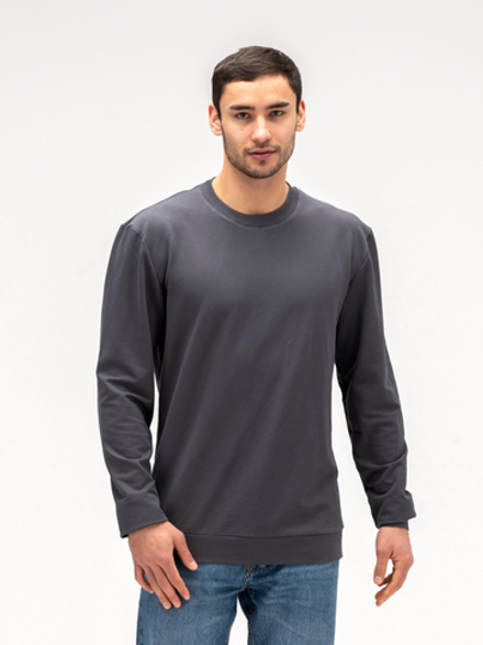Лонгслив мужской хлопковый. Графит