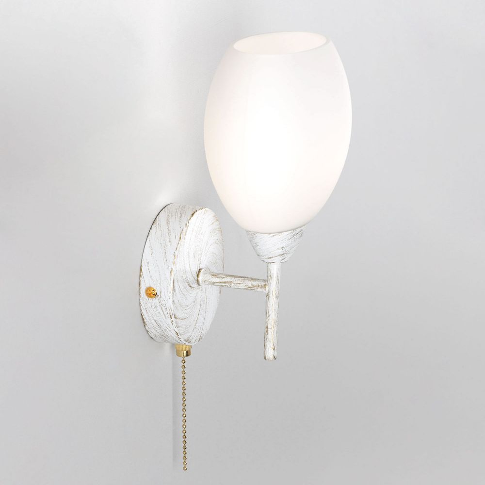 Citilux Флорида CL148310 Бра с выключателем Белое с патиной