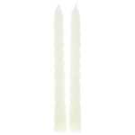 Свечи витые «Нежность» 2шт 15 см, цвет белый