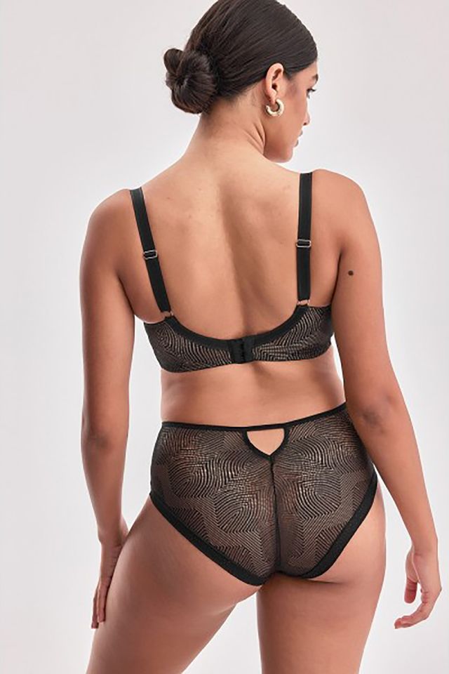 Черный бюстгальтер для кормления Mama Dots 02