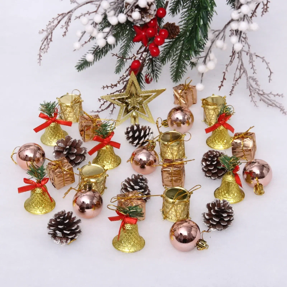 Набор украшений «Звёздный день» 16*7,5*8 см (30 предметов), Золото, розовое золото