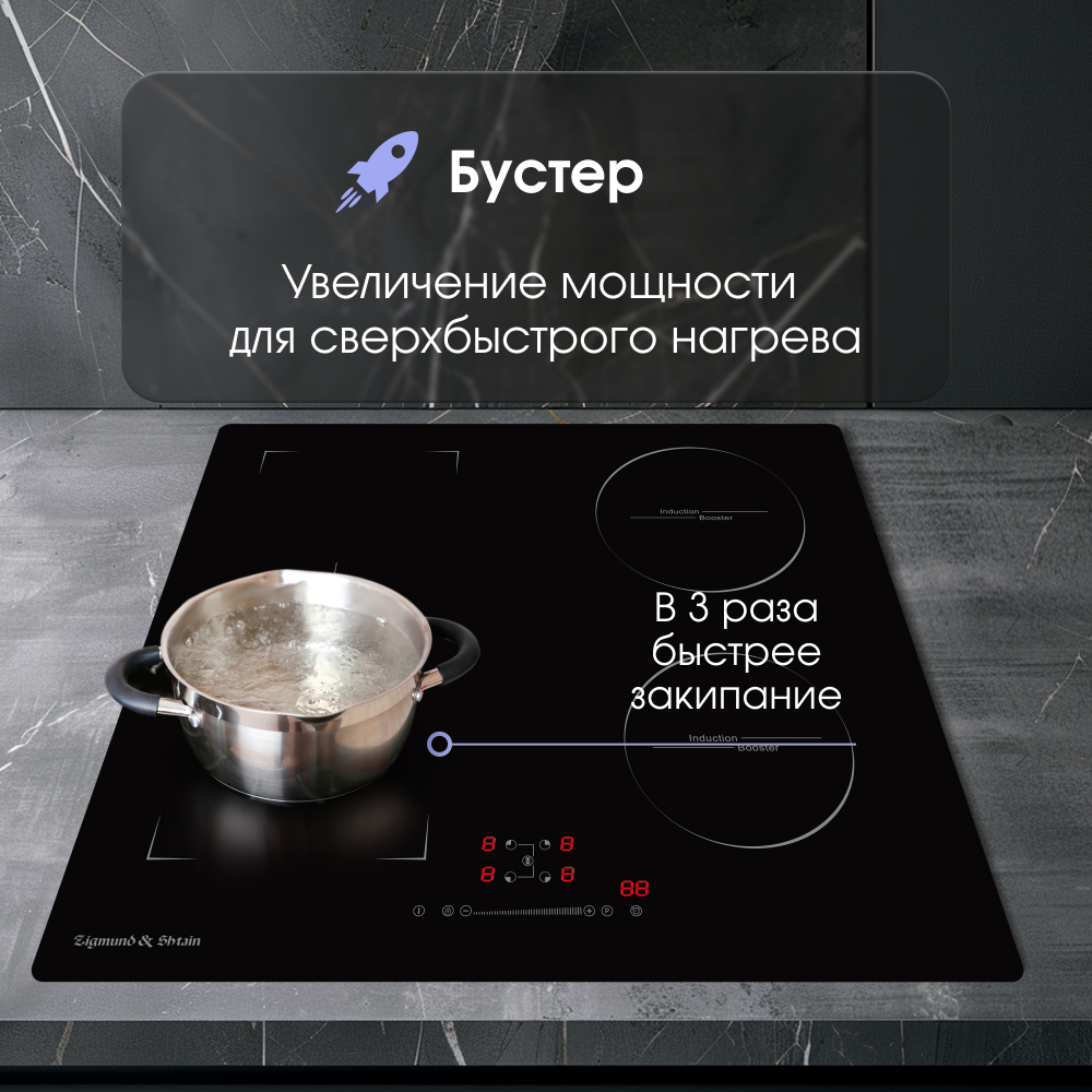 Стеклокерамическая варочная панель Zigmund & Shtain CI 46.6 B