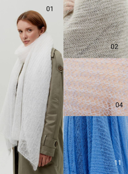 Палантин легкий Ш205-01 белый