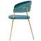 Стул Turin бирюзовый с золотыми ножками