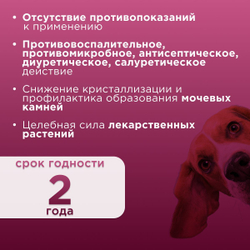 Кормовая добавка от цистита и для профилактики мочекаменной болезни у собак, Стоп-Цистит ПЛЮС, жевательные таблетки со вкусом печени, 40таб