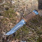 Нож кованый НС-52А с алюминиевыми вставками (40Х10С2М) гравировка (Златоуст)