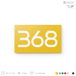 Номер на дверь 368, табличка на дверь для офиса, квартиры, кабинета, аудитории, склада, желтая 120х70 мм, Айдентика Технолоджи