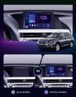 Магнитола для Lexus RX270, RX350 AL10 2009-2013 (ШГУ монохром, джойстик в комплекте, рамка тип 2) - Teyes CC3 монитор 9" QLED на Android 10, ТОП процессор, 4Гб+32Гб, CarPlay, 4G SIM-слот