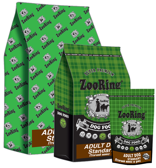 ZooRing Adult Dog Standart птичий микс 20 кг
