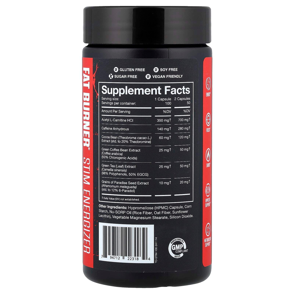 JNX Sports, The Omen!®, сжигатель жира, 100 веганских капсул