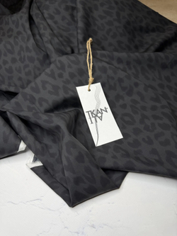 Блузочно-плательный мерсеризованный поплин (Versace, 100%хлопок, Серый леопард, 150, 100 гр/м2)