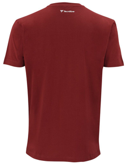 Детская теннисная футболка Tecnifibre Club Cotton Tee - cardinal