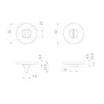 Ручка поворотная BK6.R.EST.R52 BL-24 черный