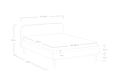 Кровать Hanna (140x200)