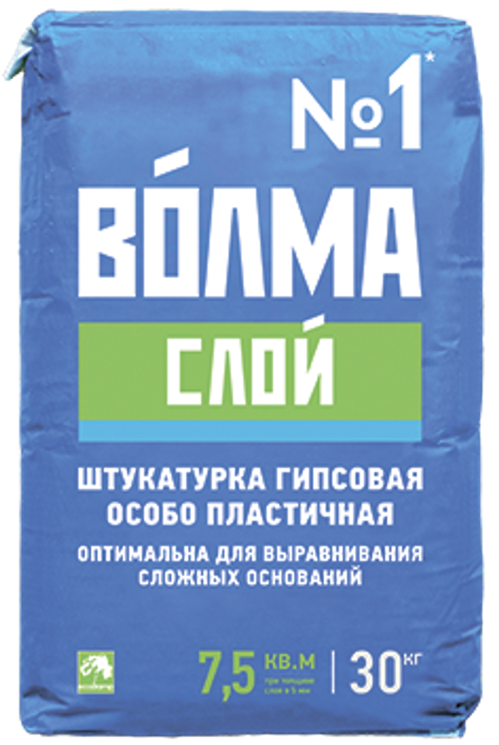 Смесь сухая строительная штукатурная на гипсовом вяжущем "ВОЛМА - Слой" 30 кг