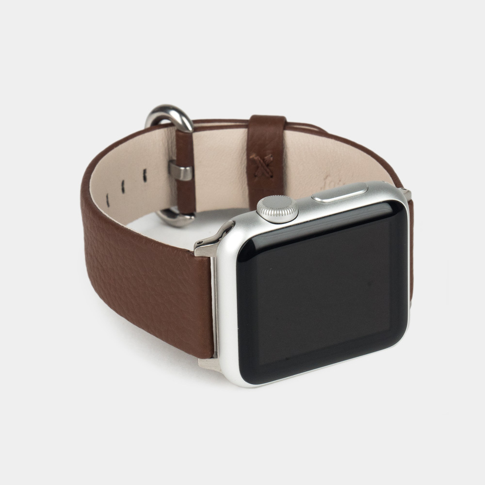 Ремешок для Apple Watch 44/45/46 mm из кожи теленка, цвета шоколад