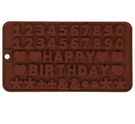 Форма для шоколада "Happy Birthday" + цифры 21,5х11,5 см