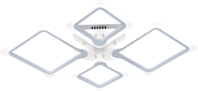 Люстра LI8850/4A, белая, 92W, LM5000, 750*570*75 мм