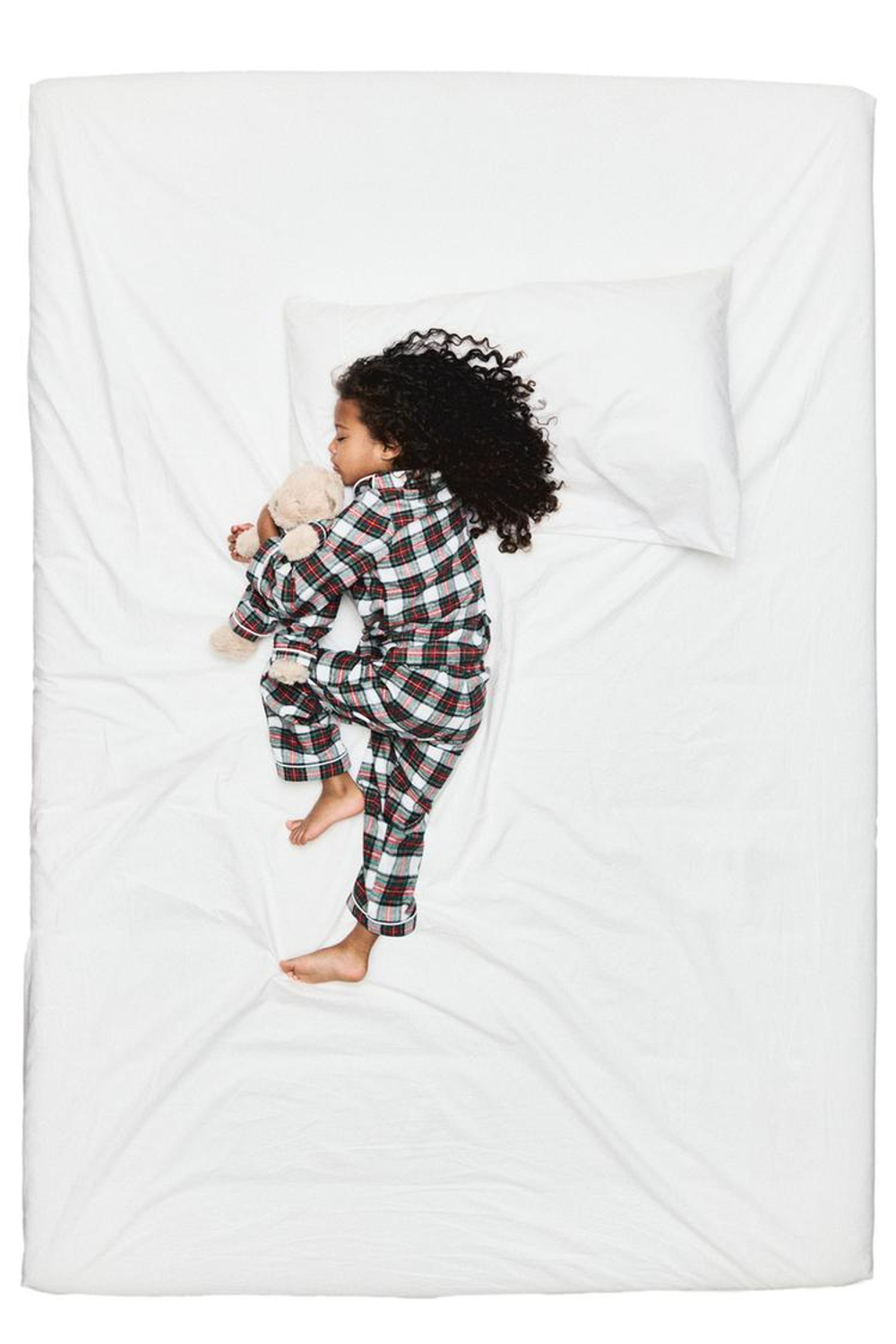 ZARA ФЛАНЕЛЕВАЯ ПИЖАМА В КЛЕТКУ, ЭКРЮ