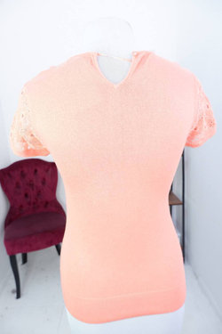 Блузка SELA трикотажная, с ажурными вставками, маркировка S, 44 размер