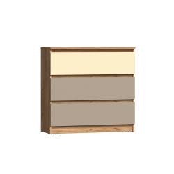 Комод Челси Color (800), Слоновая кость, Глиняный серый, Дуб крафт