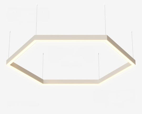Подвесной LED светильник шестиугольный LP85-ARENA6-1000 158Вт (сегмент 1004 мм) 4000К 14536Лм белый 2008х2008х80мм DARKLUM
