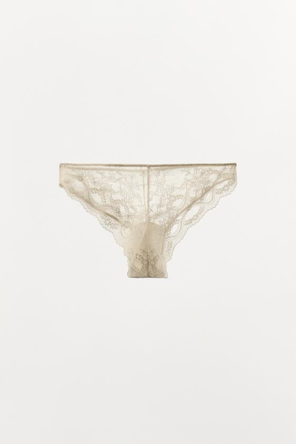 ZARA КРУЖЕВНЫЕ ТРУСЫ, ЭКРЮ