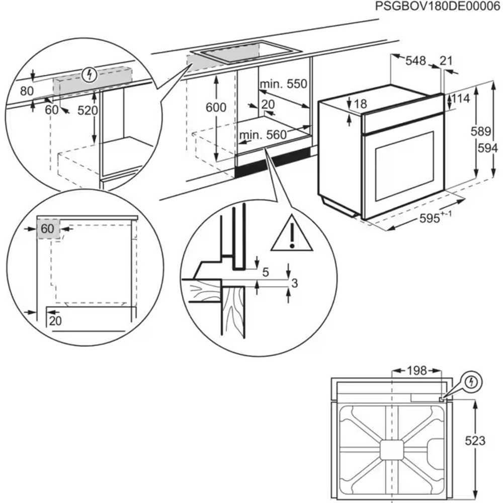 Электрический духовой шкаф Electrolux EOF 4P56 X