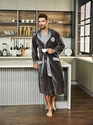 Халат мужской PAUL без капюшона Антрацит POLENS