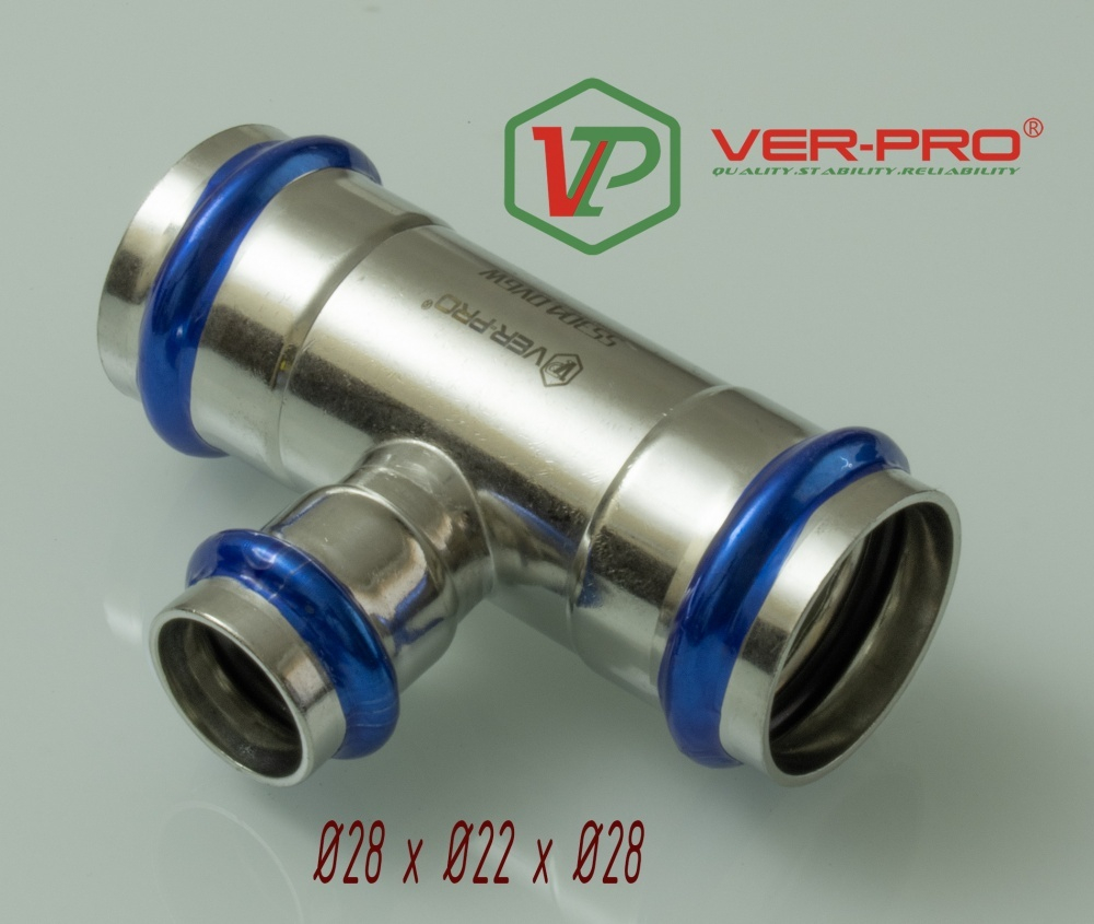 НЕРЖ Тройник  28*22*28  "VER-PRO"  (24/3шт)