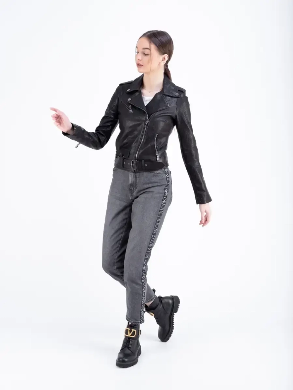 Косуха кожаная куртка женская Турция