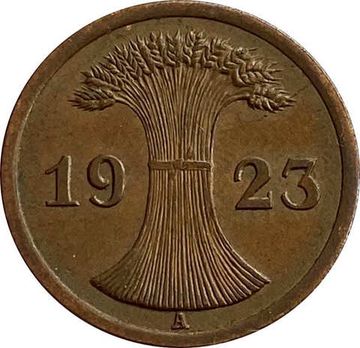 2 рентенпфеннига 1923 Германия "A"