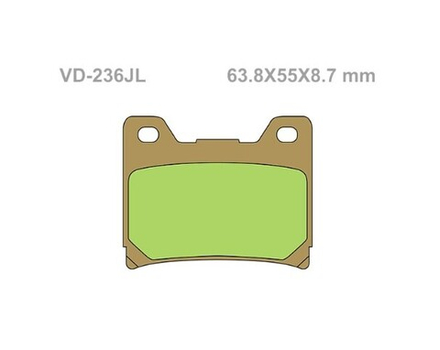 Колодки тормозные Vesrah VD-236JL (FDB337)