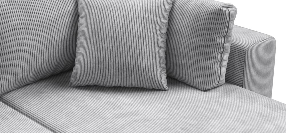 Угловой диван Босс Прайм ХЛ Вельвет Корд серый