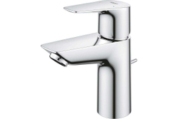 Смеситель для раковины Grohe BauEdge с ограничителем температуры и рычажным донным клапаном, размер S, хром 23328001