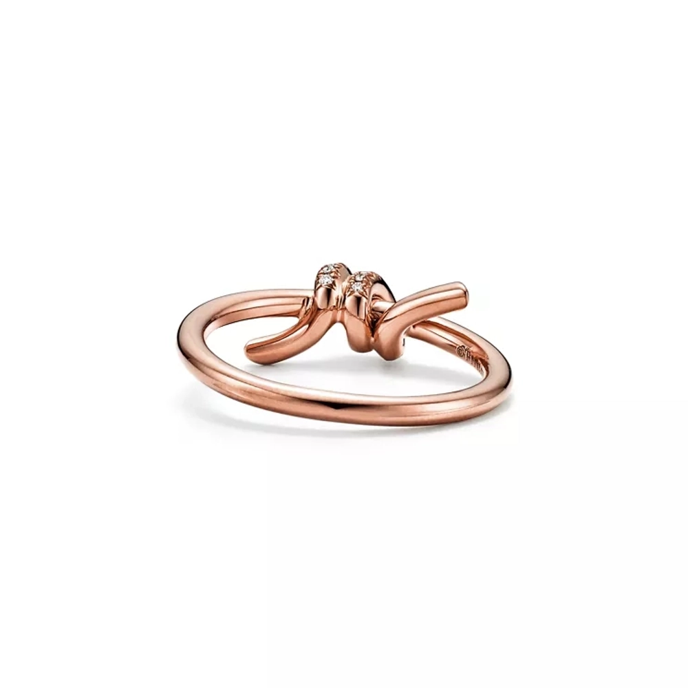 Кольцо из розового золота с бриллиантами, Tiffany 💠 Knot - Единственное в наличии