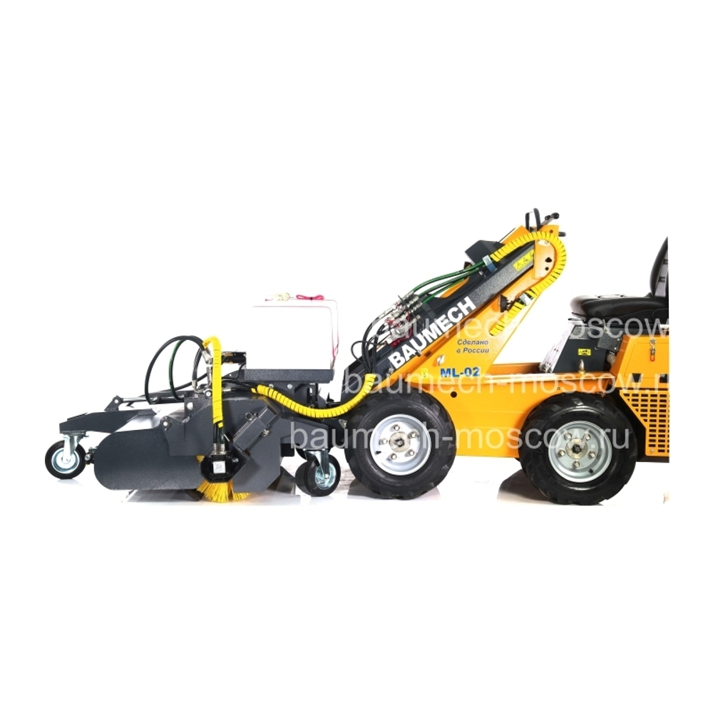 ML-02 Pro Щетка бункерная с системой орошения ширина 110см, объём 100л, выгрузка гидравлическая, диаметр 400мм
